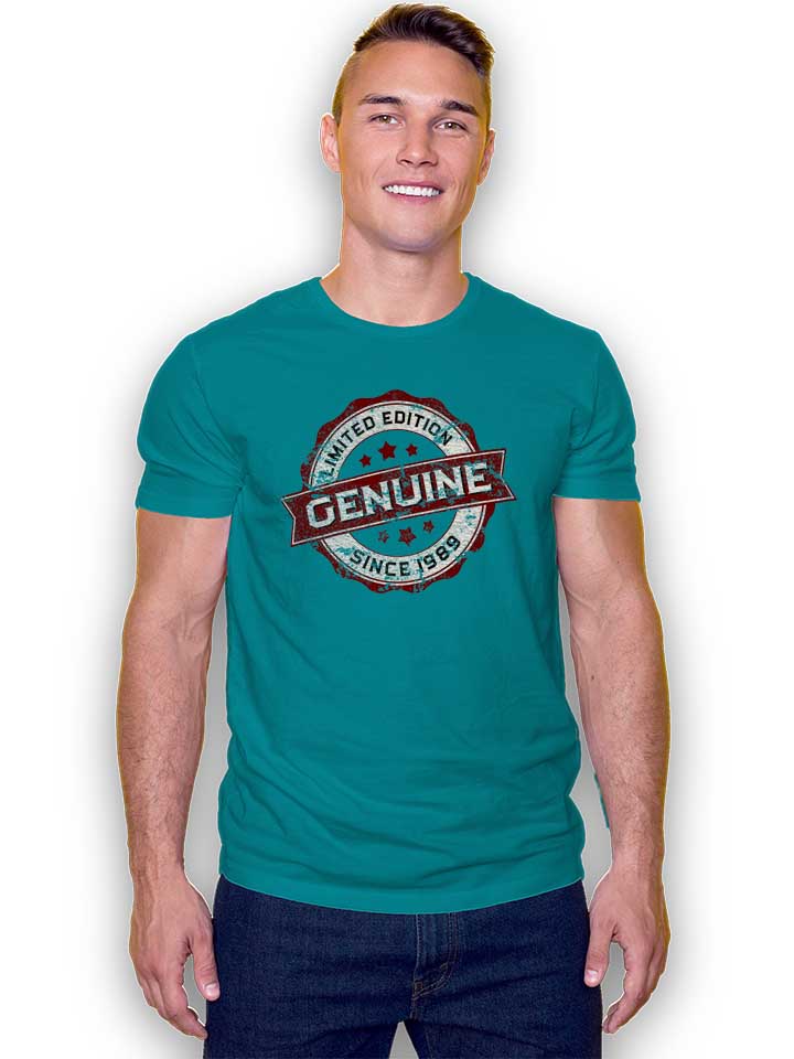 genuine-since-1989-t-shirt tuerkis 2