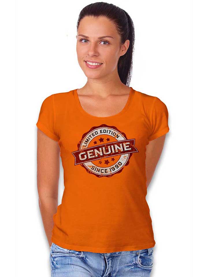 genuine-since-1990-damen-t-shirt orange 2