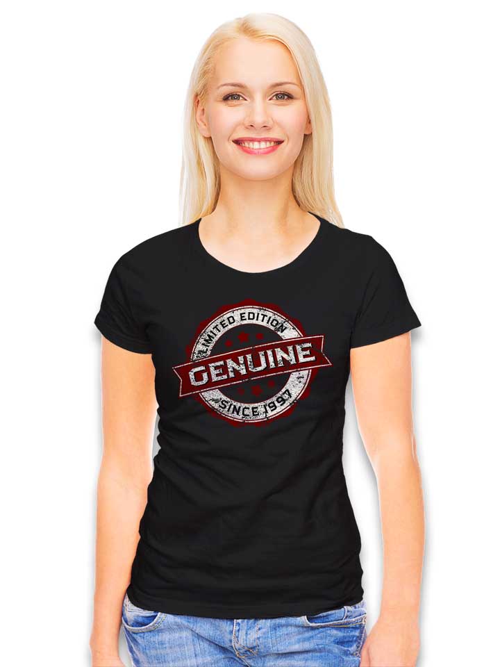 genuine-since-1997-damen-t-shirt schwarz 2