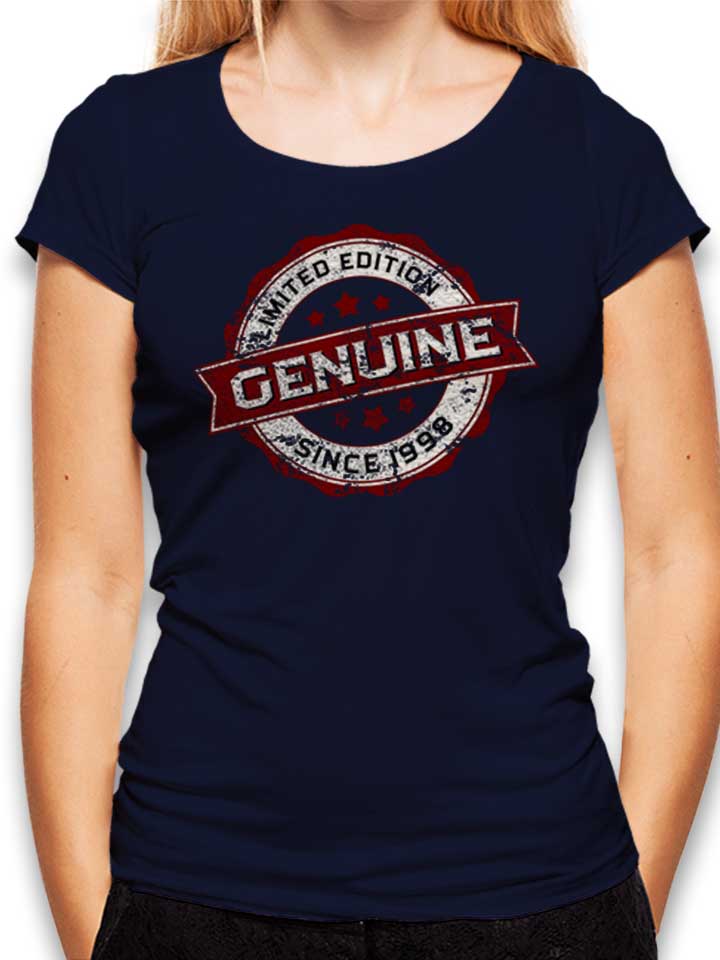 Genuine Since 1998 T-Shirt Donna blu-oltemare L