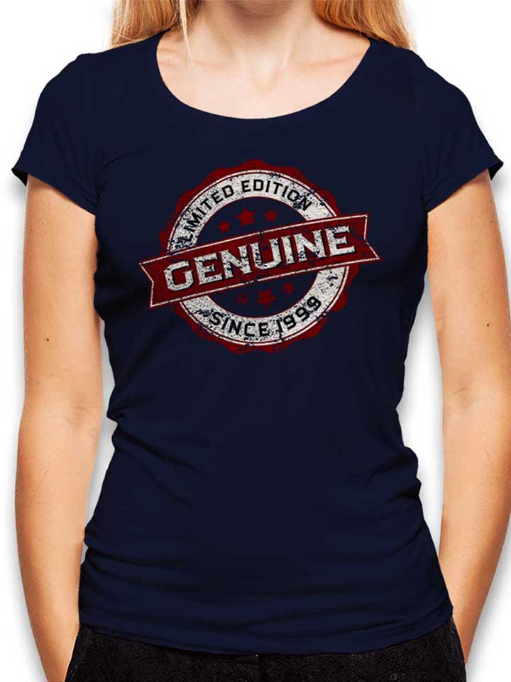 Genuine Since 1999 T-Shirt Donna blu-oltemare L