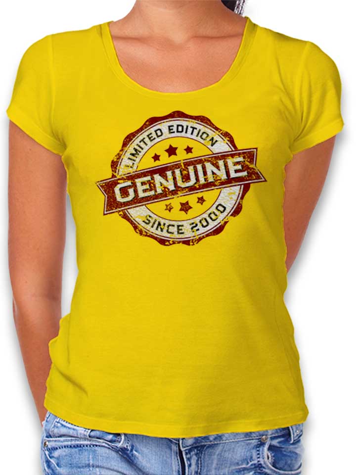 Genuine Since 2000 T-Shirt Donna giallo L