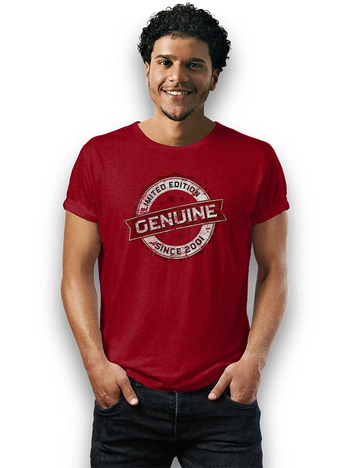 genuine-since-2001-t-shirt bordeaux 2