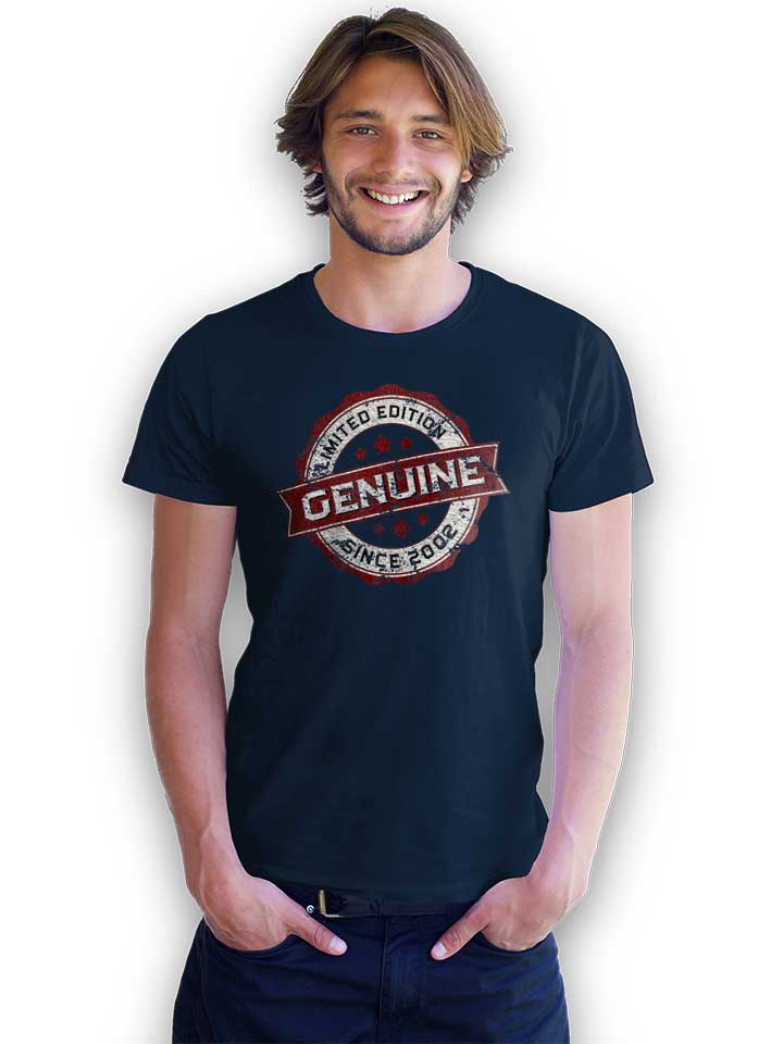 genuine-since-2002-t-shirt dunkelblau 2