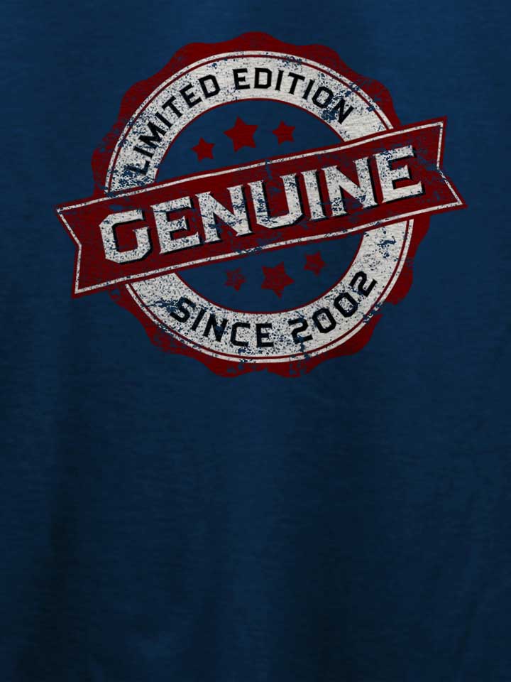 genuine-since-2002-t-shirt dunkelblau 4