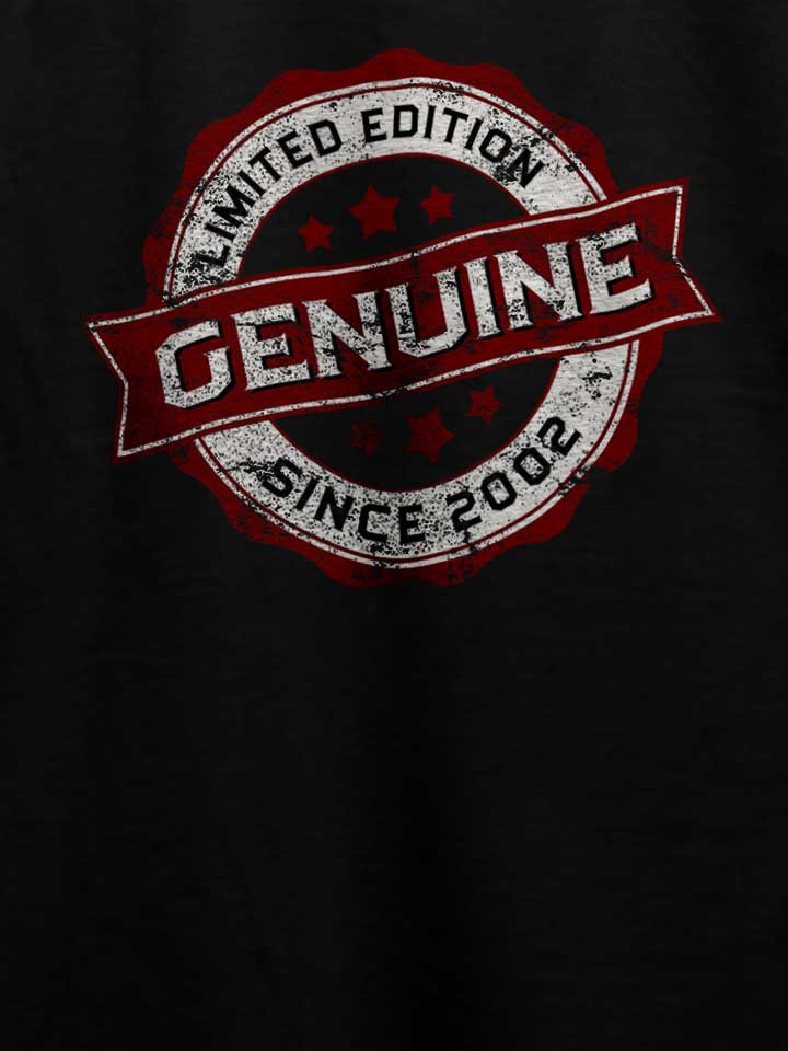 genuine-since-2002-t-shirt schwarz 4