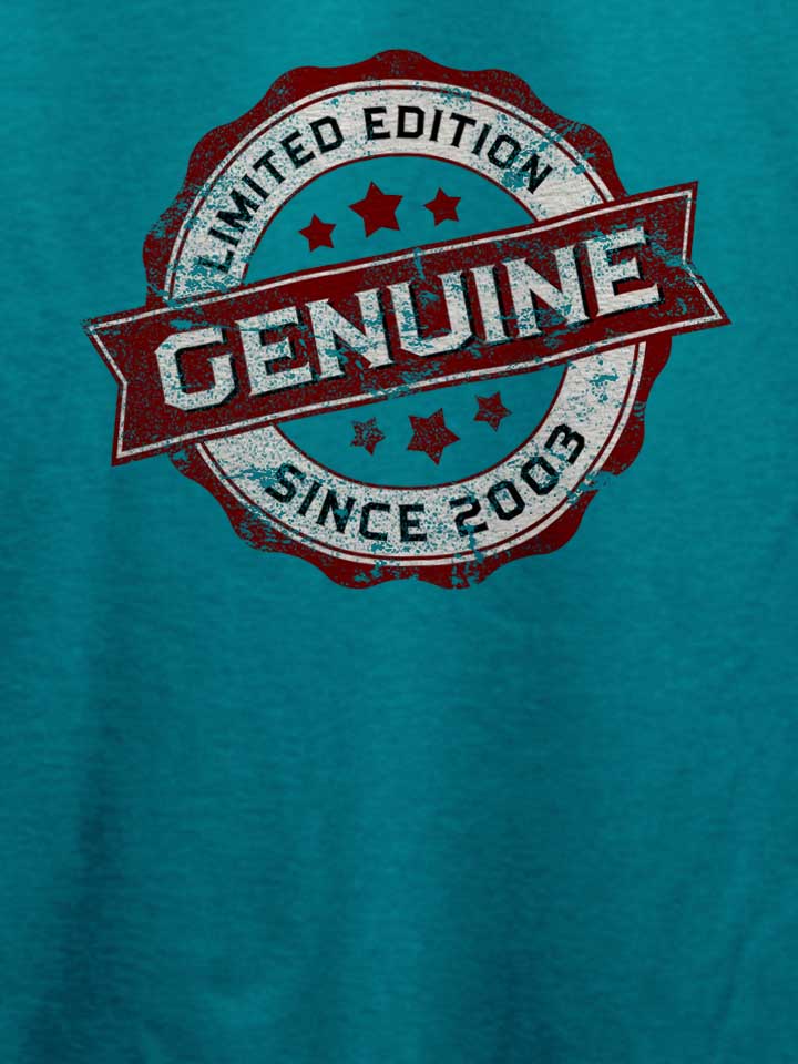 genuine-since-2003-t-shirt tuerkis 4