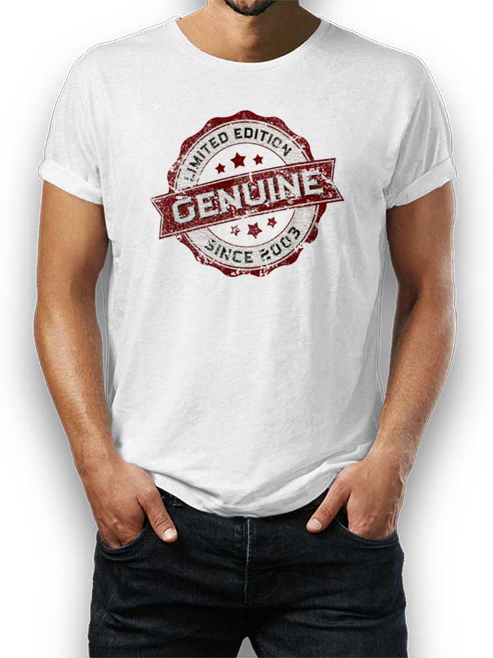genuine-since-2003-t-shirt weiss 1
