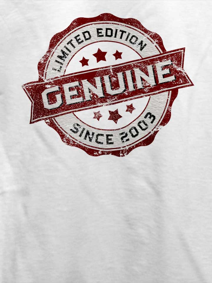 genuine-since-2003-t-shirt weiss 4