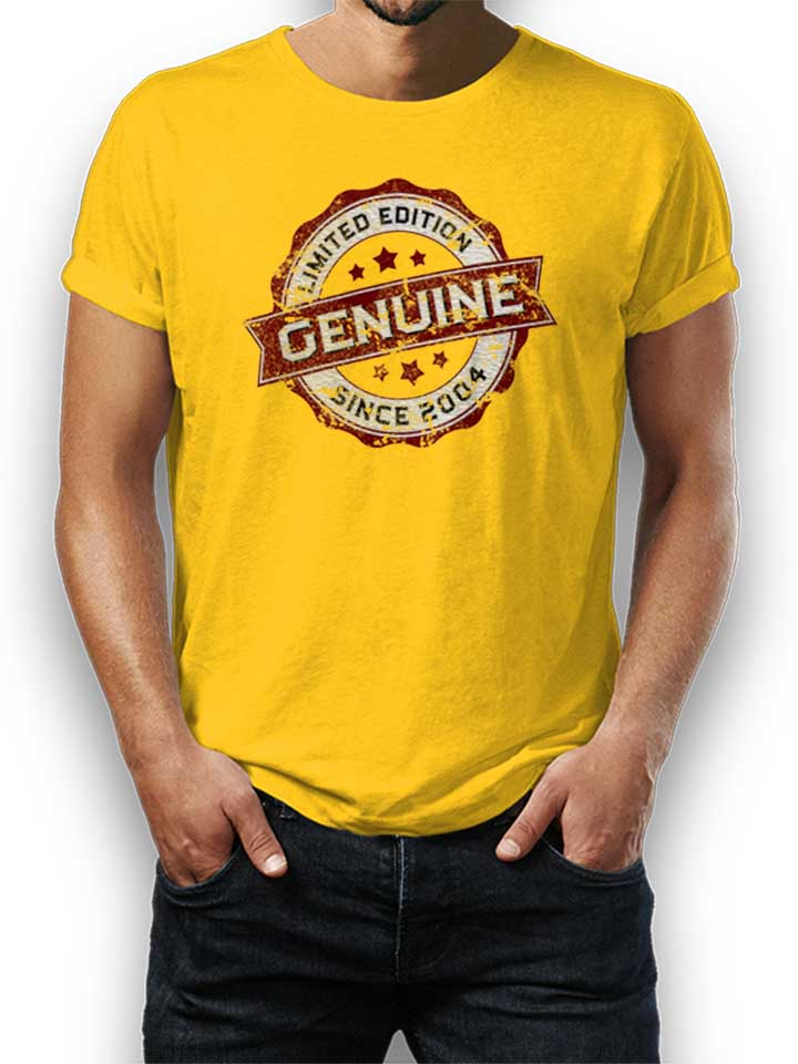 Genuine Since 2004 T-Shirt gelb L