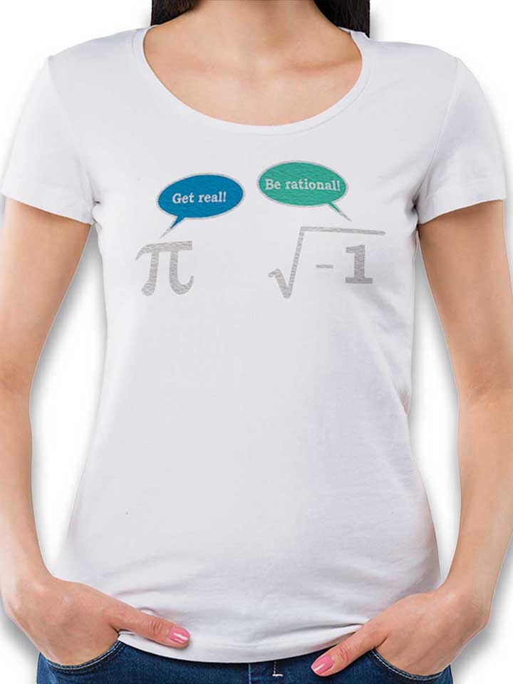 Get Real Be Rational Camiseta Mujer blanco L