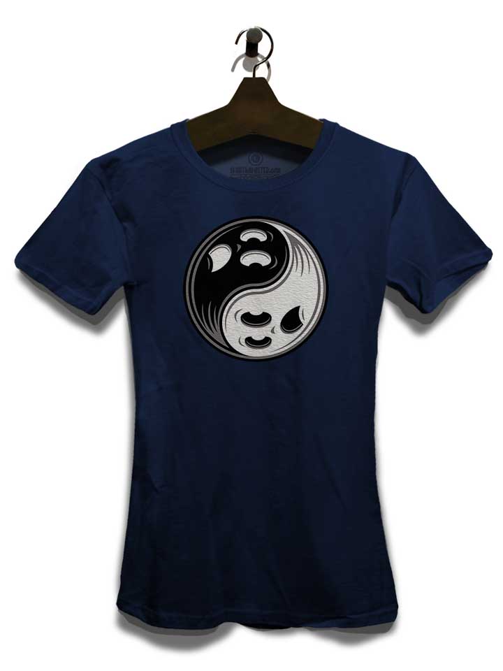 ghost-yin-yang-black-and-white-damen-t-shirt dunkelblau 3