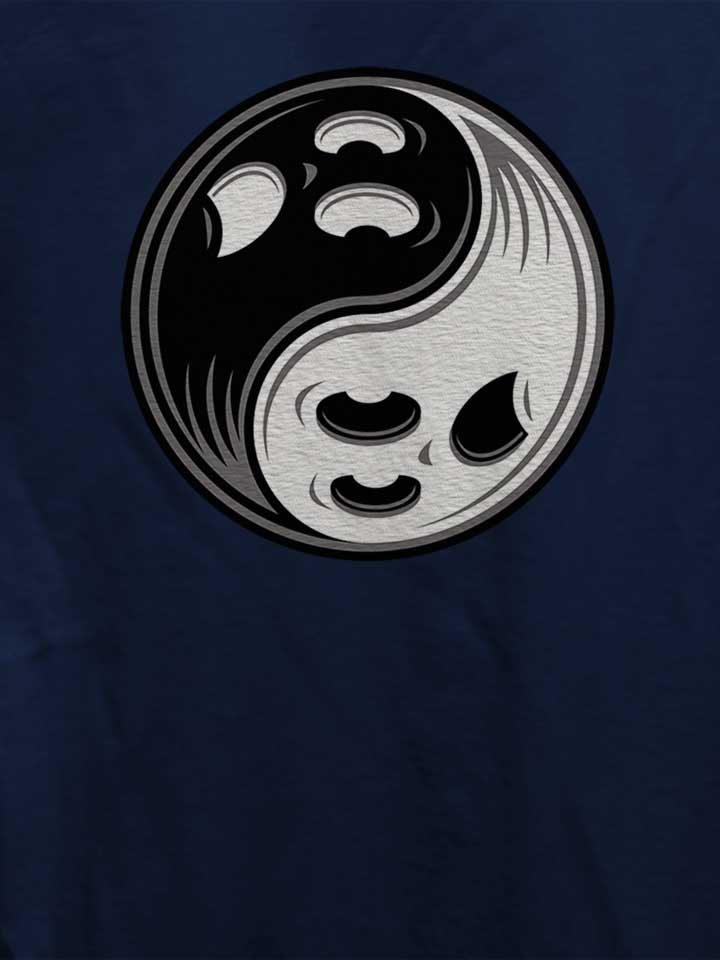 ghost-yin-yang-black-and-white-damen-t-shirt dunkelblau 4