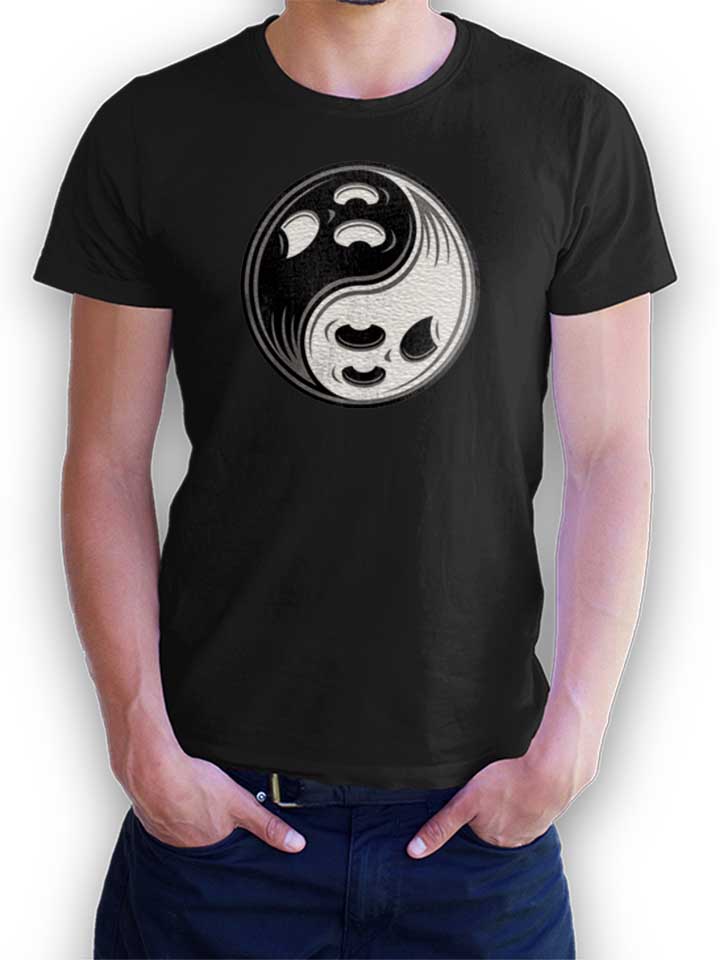 Ghost Yin Yang Black And White T-Shirt black L