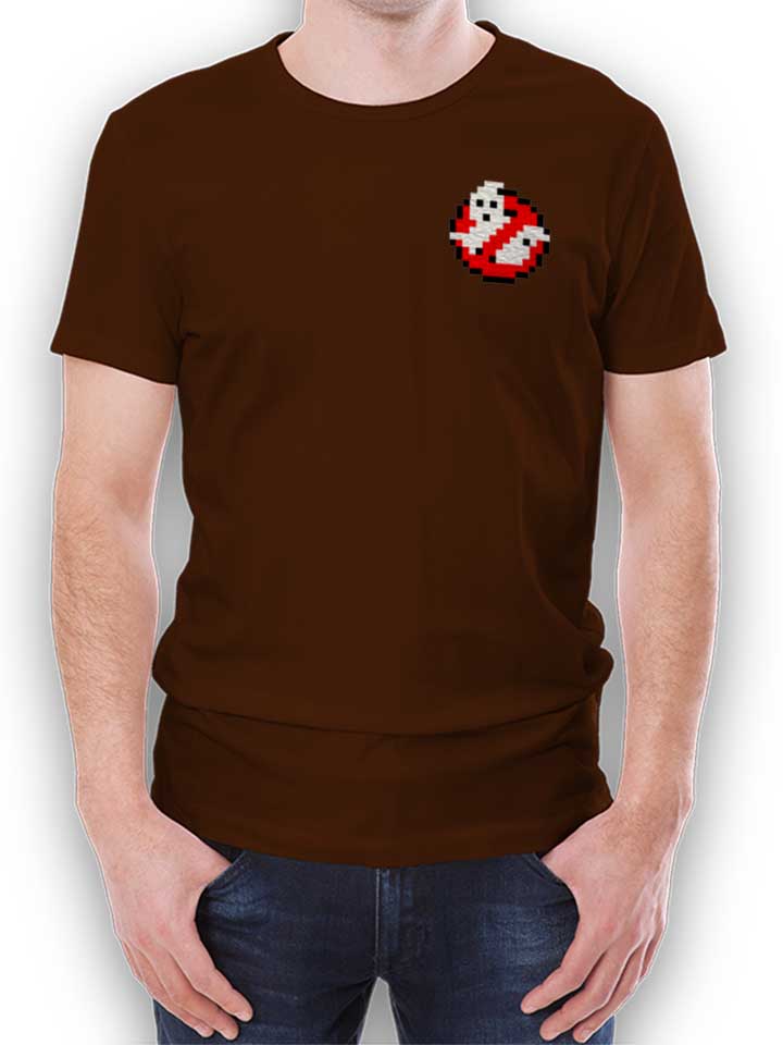 Ghostbusters Logo 8Bit Chest Print T-Shirt braun L