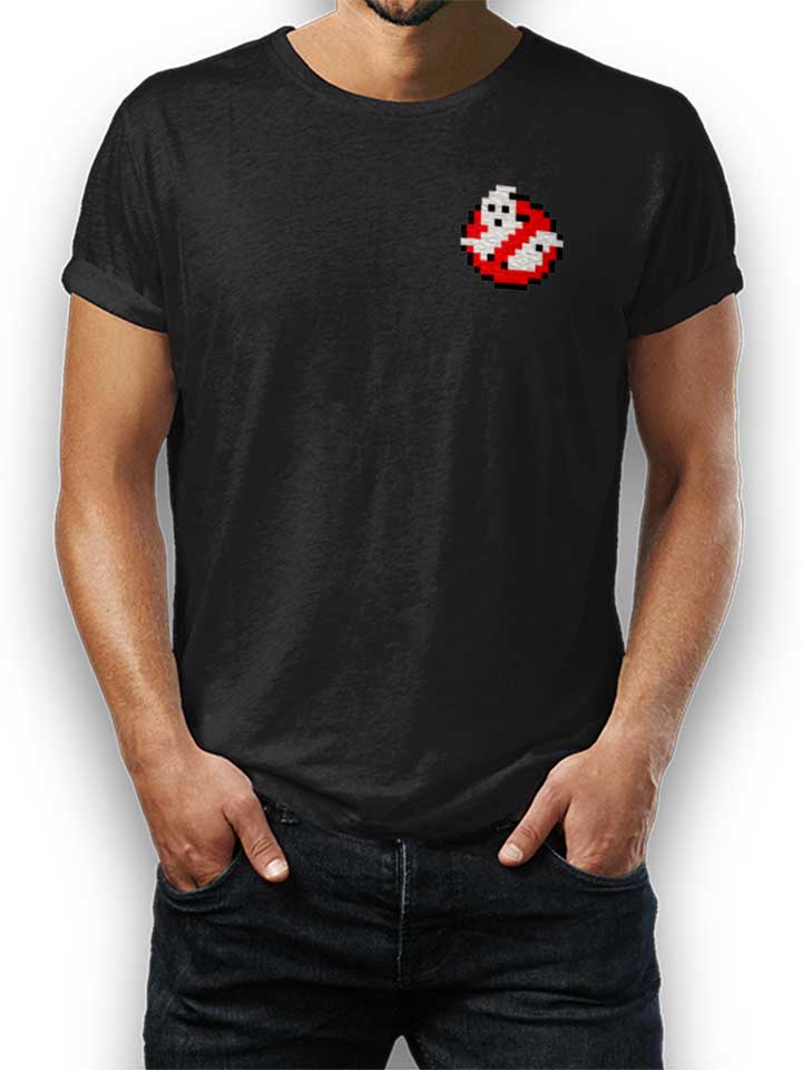 ghostbusters-logo-8bit-chest-print-t-shirt schwarz 1