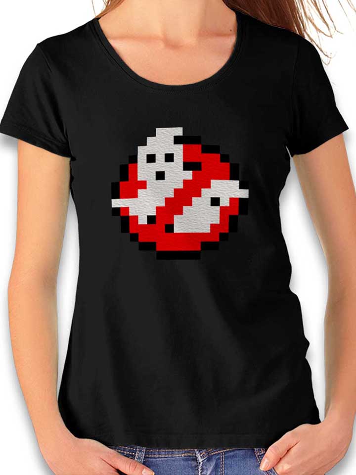 Ghostbusters Logo 8Bit Womens T-Shirt black XL