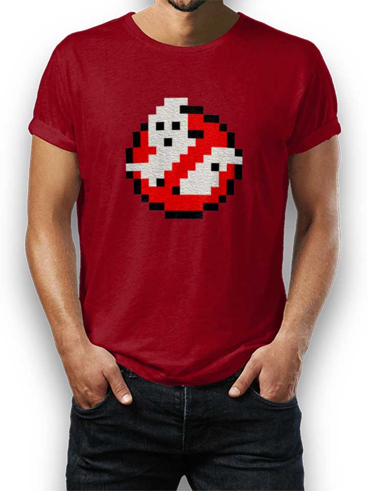 Ghostbusters Logo 8Bit T-Shirt maroon M