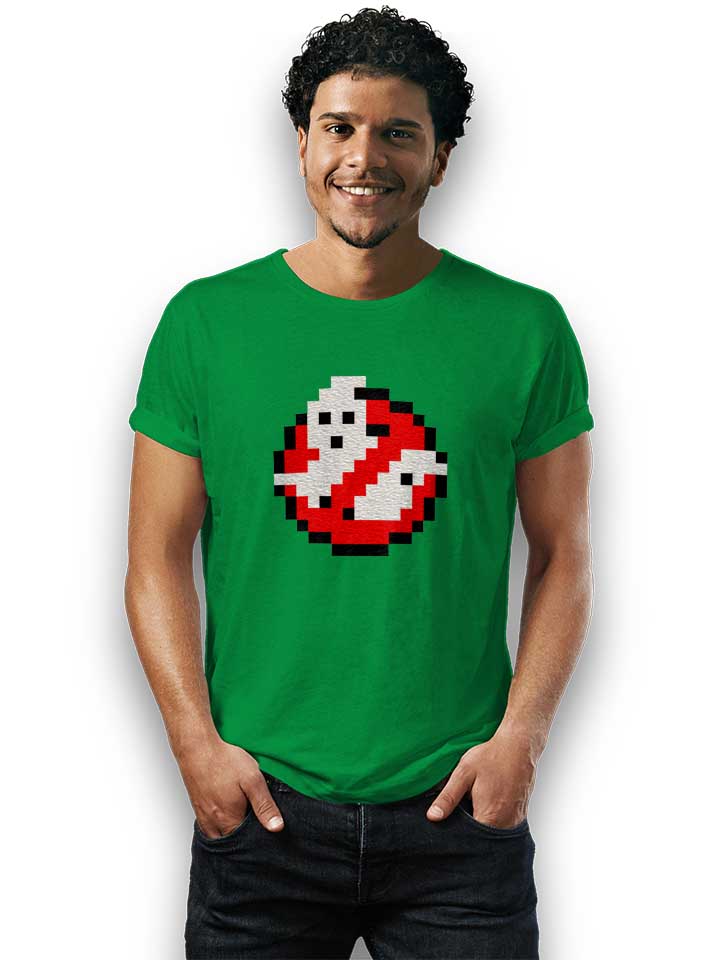 ghostbusters-logo-8bit-t-shirt gruen 2