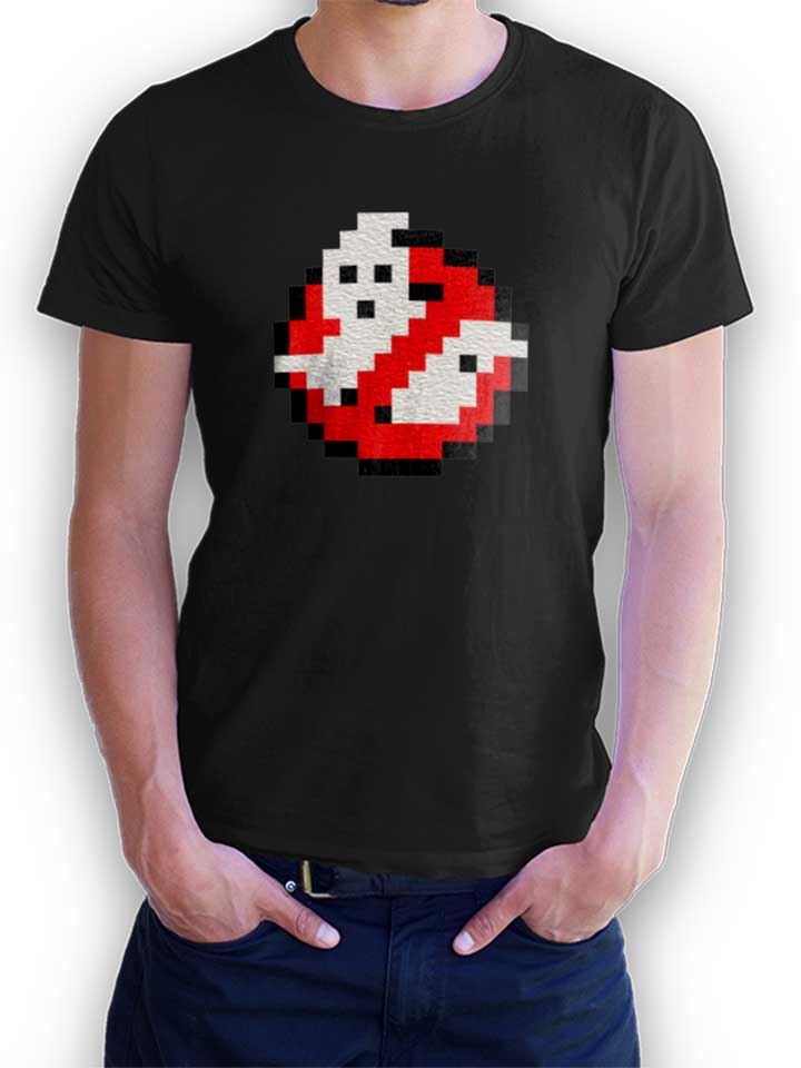 Ghostbusters Logo 8Bit T-Shirt schwarz L