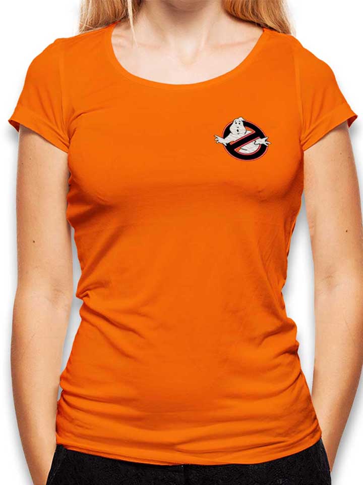ghostbusters-logo-neon-chest-print-damen-t-shirt orange 1