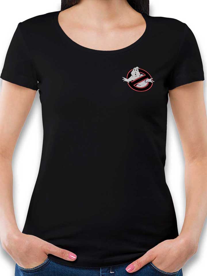 ghostbusters-logo-neon-chest-print-damen-t-shirt schwarz 1