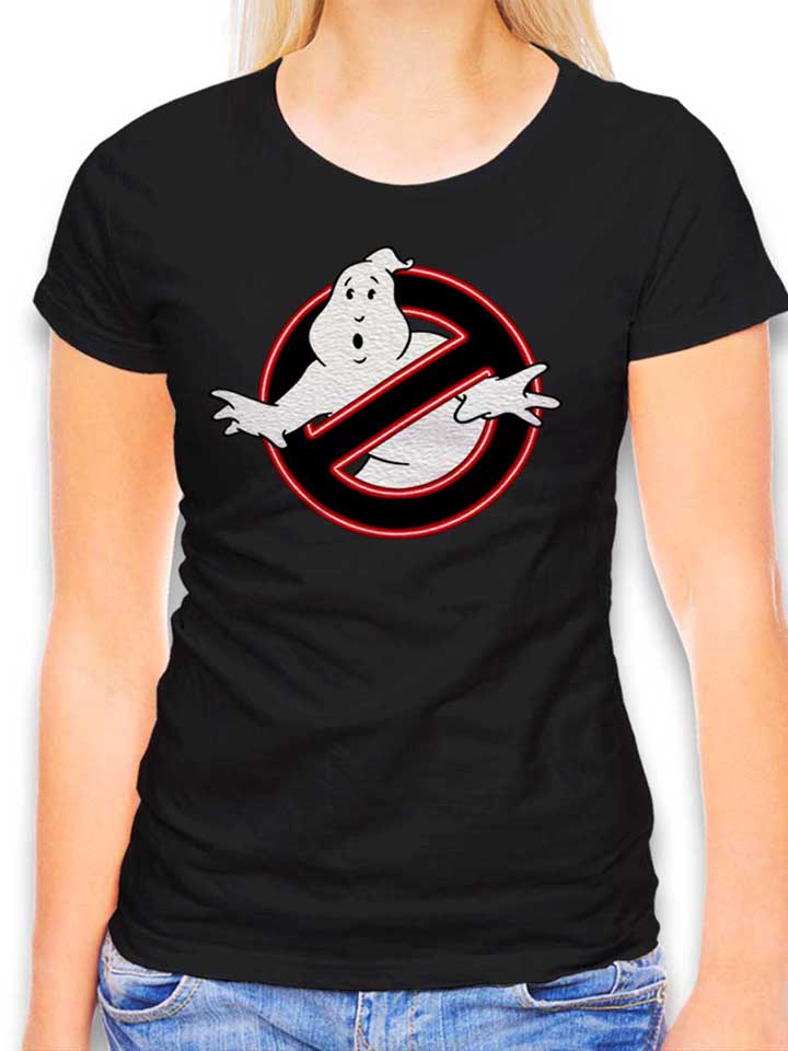 Ghostbusters Logo Neon Damen T-Shirt schwarz L