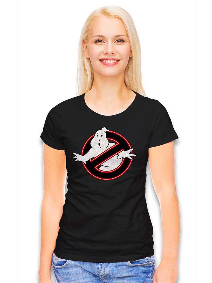 ghostbusters-logo-neon-damen-t-shirt schwarz 2