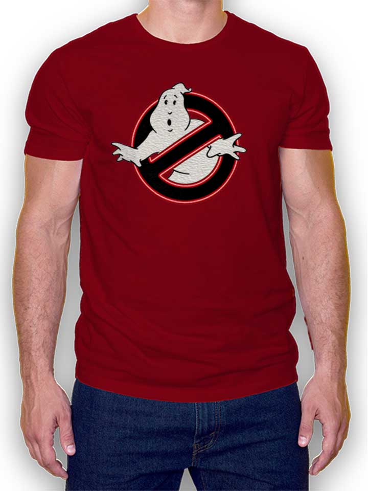 Ghostbusters Logo Neon T-Shirt bordeaux L