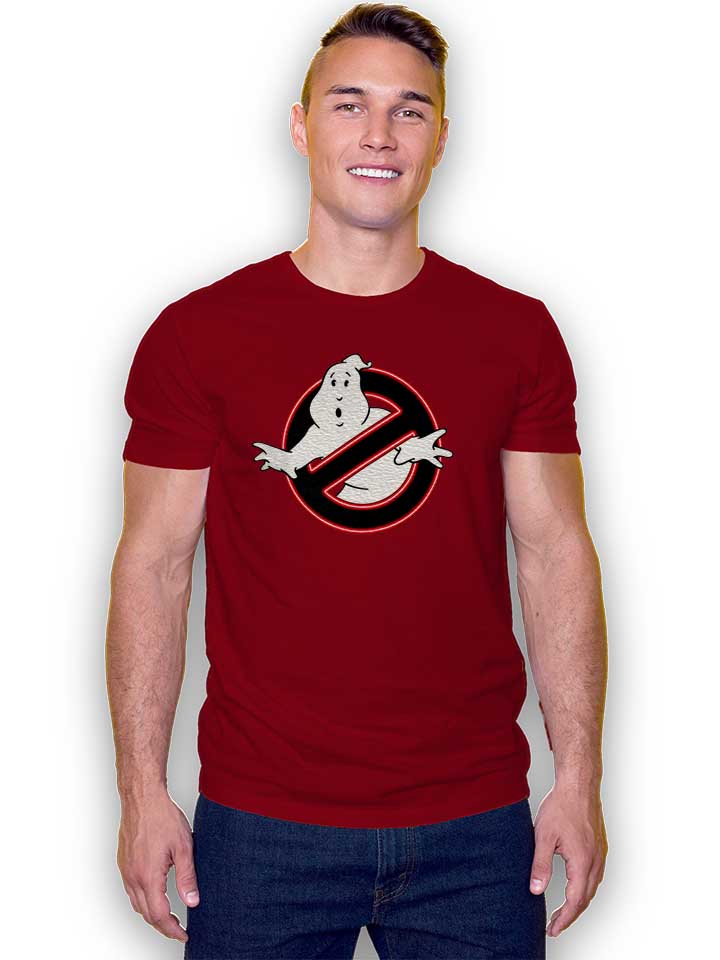 ghostbusters-logo-neon-t-shirt bordeaux 2