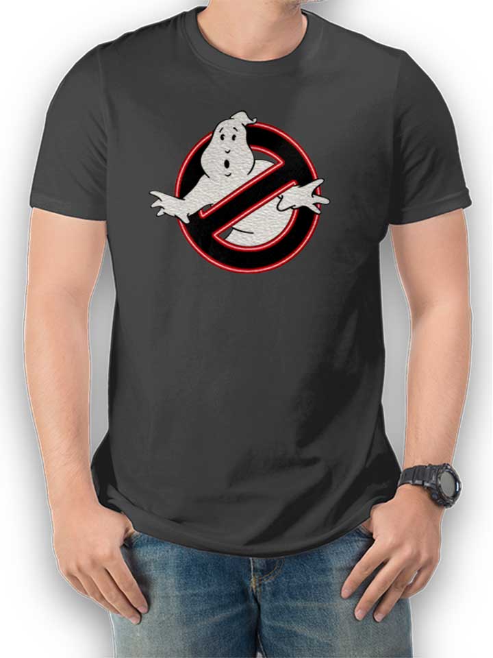 Ghostbusters Logo Neon T-Shirt dunkelgrau L