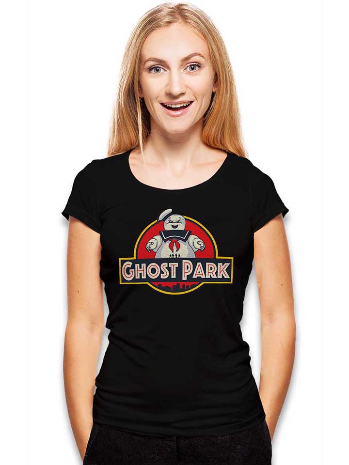 ghostbusters-marshmallow-park-damen-t-shirt schwarz 2