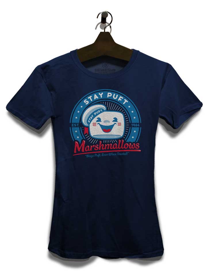 ghostbusters-marshmallows-damen-t-shirt dunkelblau 3