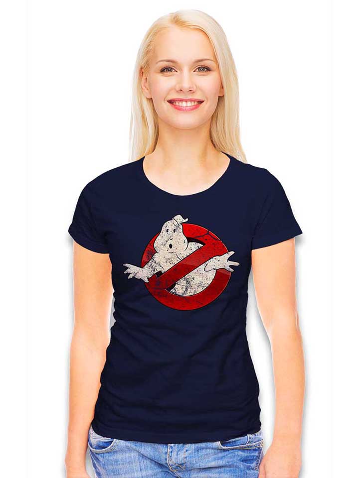 ghostbusters-vintage-damen-t-shirt dunkelblau 2