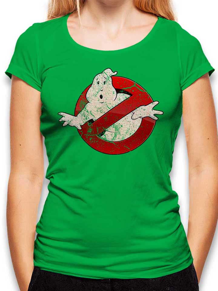 Ghostbusters Vintage Womens T-Shirt green L