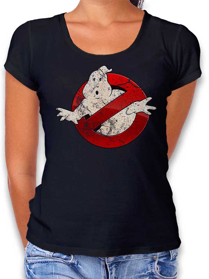 Ghostbusters Vintage Womens T-Shirt black L