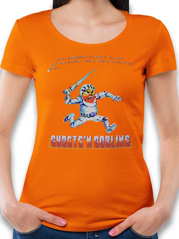 Ghosts N Goblins Damen T-Shirt orange L