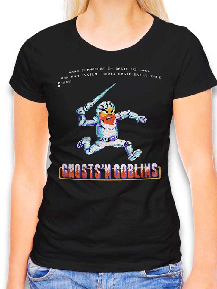 ghosts-n-goblins-damen-t-shirt schwarz 1