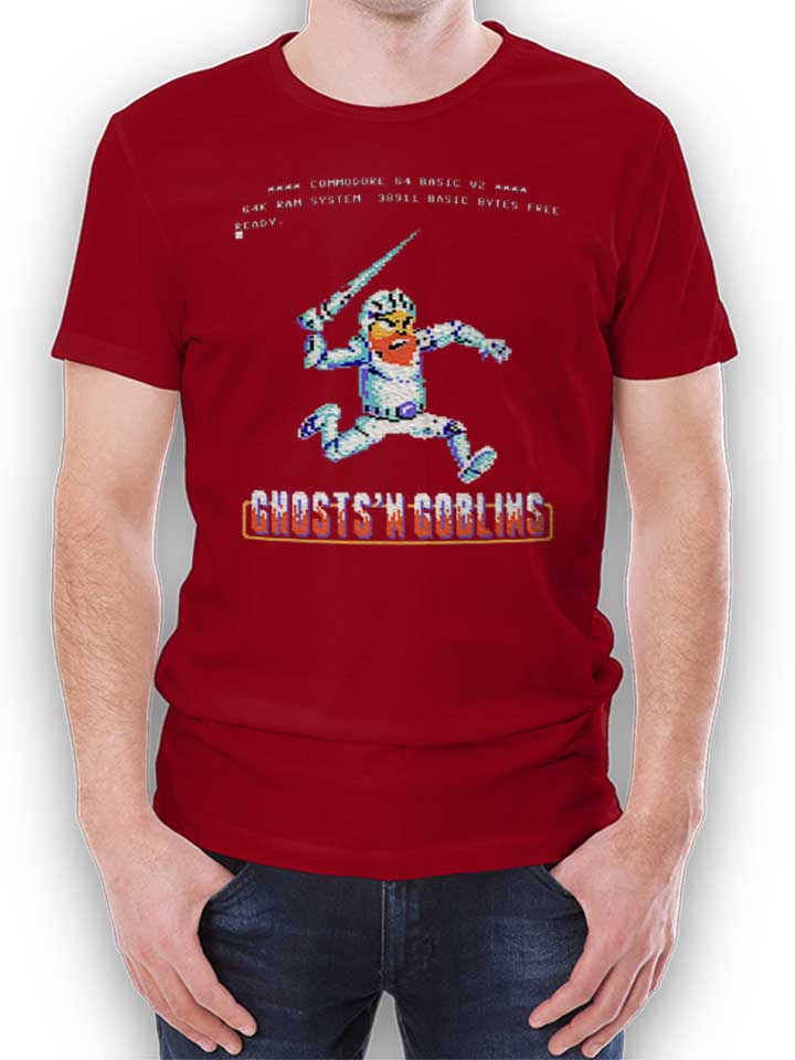 ghosts-n-goblins-t-shirt bordeaux 1