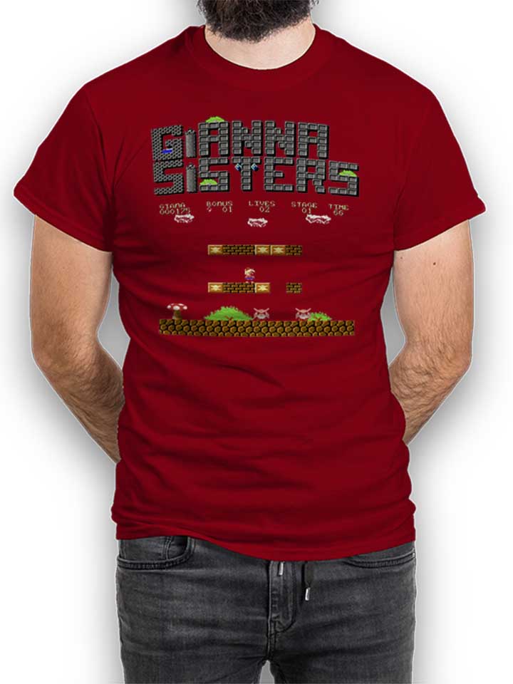 Gianna Sisters Camiseta burdeos L