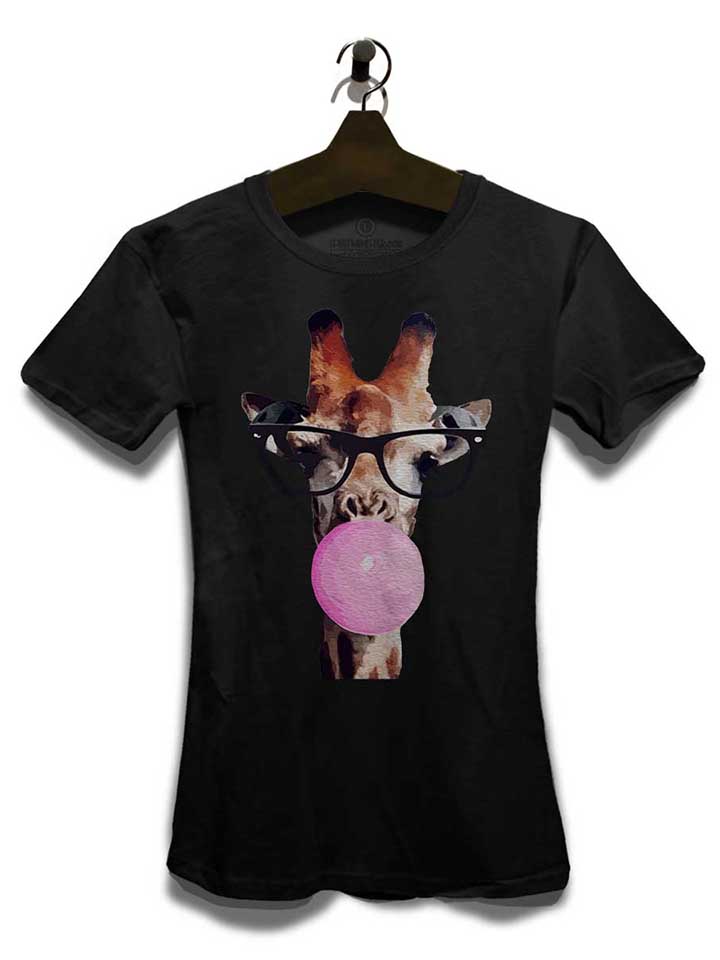giraffe-bubblegum-damen-t-shirt schwarz 3