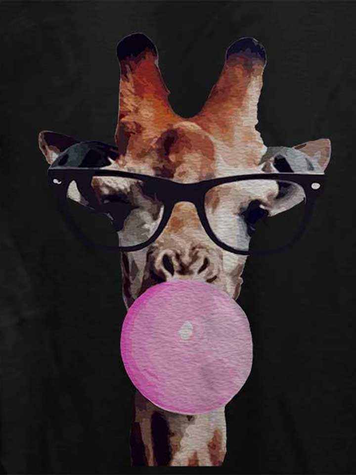 giraffe-bubblegum-damen-t-shirt schwarz 4