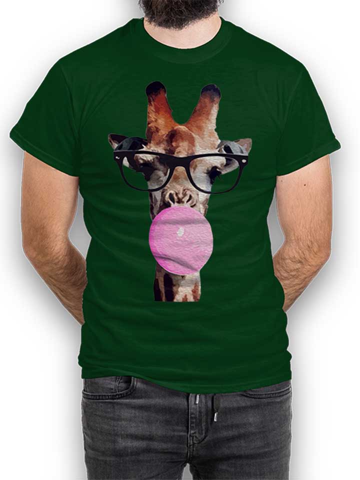 Giraffe Bubblegum T-Shirt dunkelgruen L
