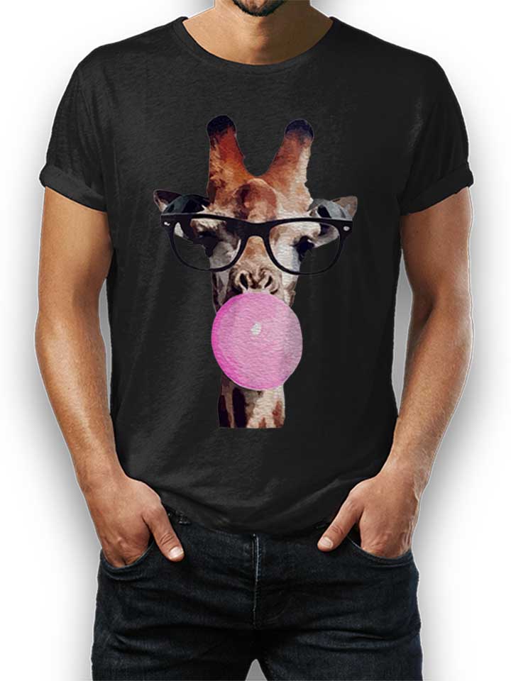 Giraffe Bubblegum T-Shirt schwarz L