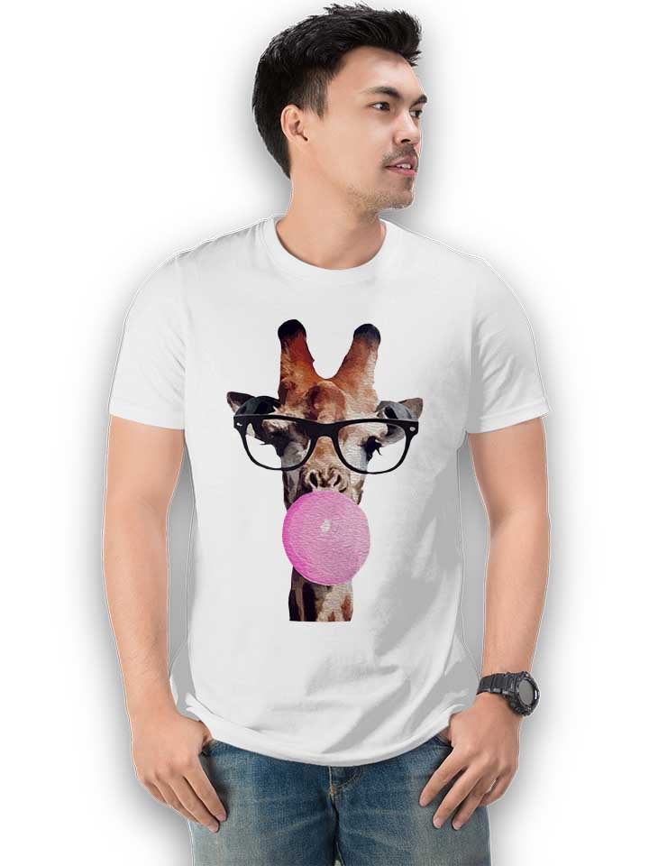 giraffe-bubblegum-t-shirt weiss 2