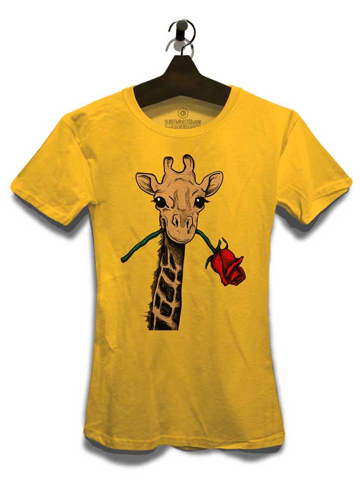 giraffe-rose-damen-t-shirt gelb 3
