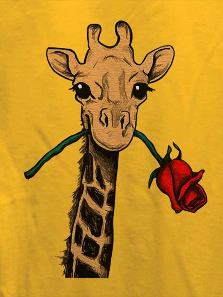 giraffe-rose-damen-t-shirt gelb 4