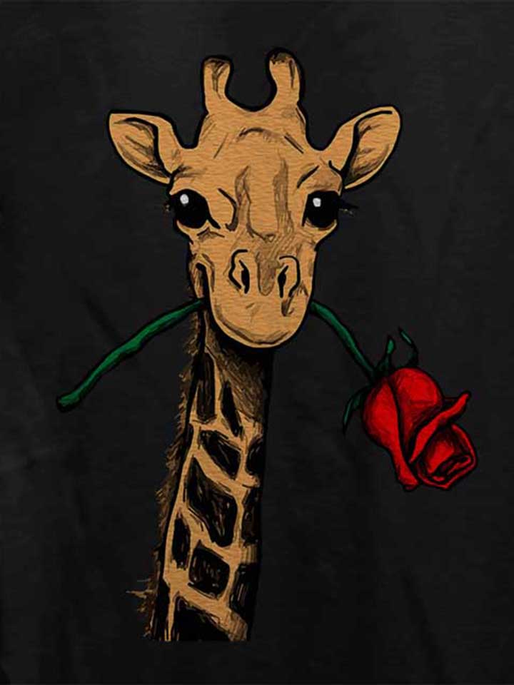 giraffe-rose-damen-t-shirt schwarz 4