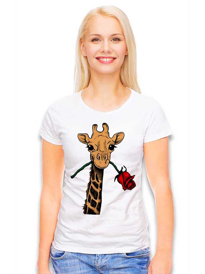 giraffe-rose-damen-t-shirt weiss 2