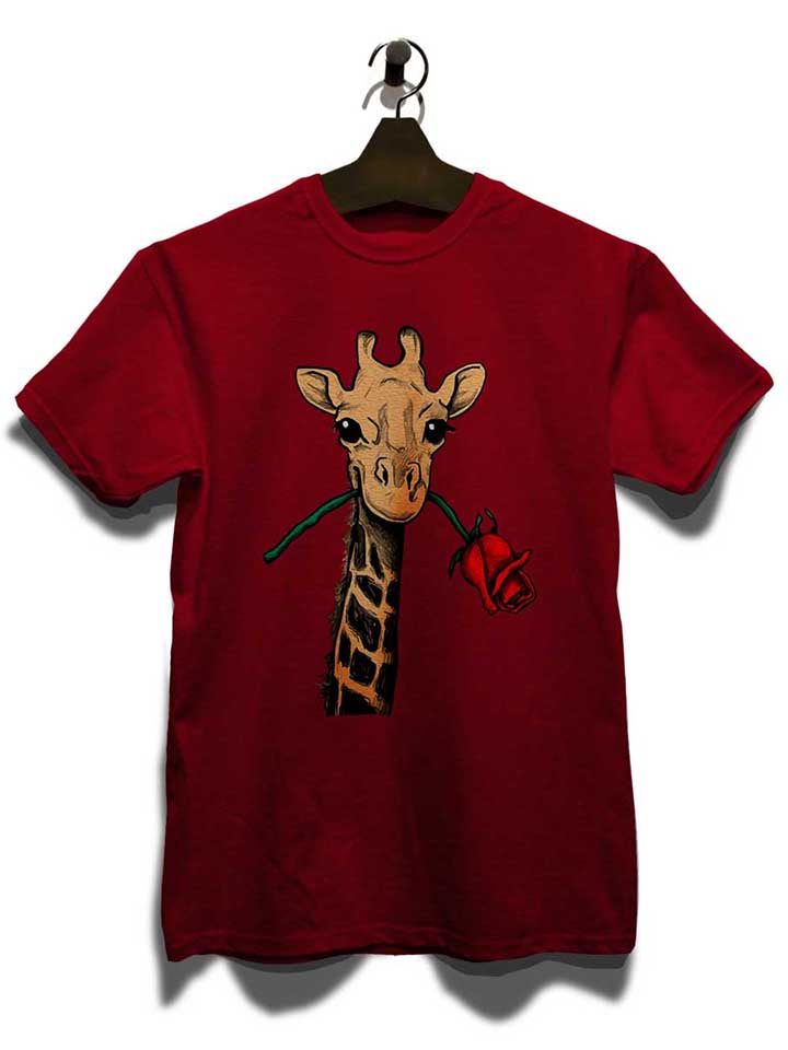 giraffe-rose-t-shirt bordeaux 3